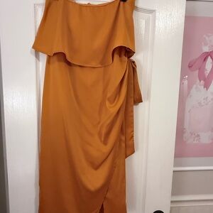 Lovers + friends gold dress